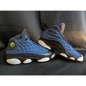 Jordan 13 Retro GS "Brave Blue" Navy Black Size 6.5Y Used VGC 884129-400